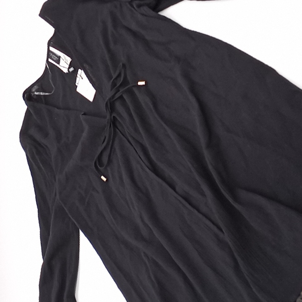 Laundry by Shelli Segal Solid Kimono Cover-Up Black S